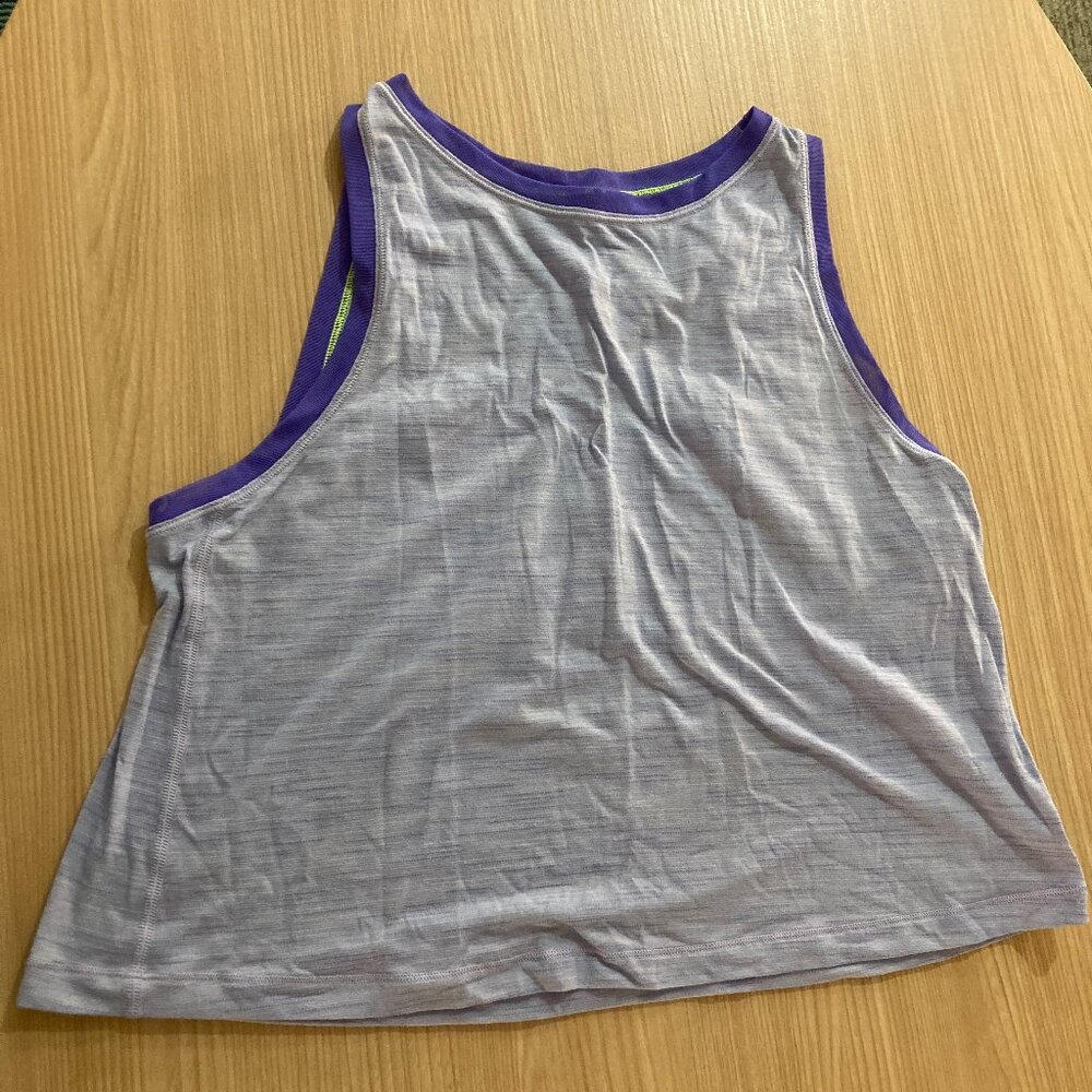 Ivivva by LuLuLemon Light Blue Tank Top 14 Keyhole Back Nylon Polyester Blend